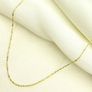 Solid Two Tone Gold Wheat Chain